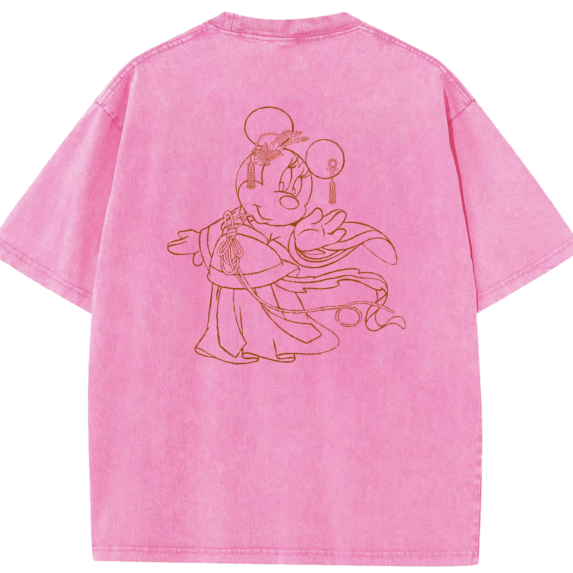 （画像用） ミッキーマウス Mickey Mouse 綿100% ヴィンテージ風 半袖Tシャツ（背面プリント）